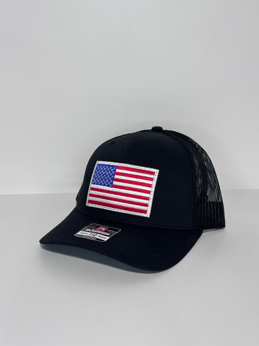 American Flag Hat (Black)